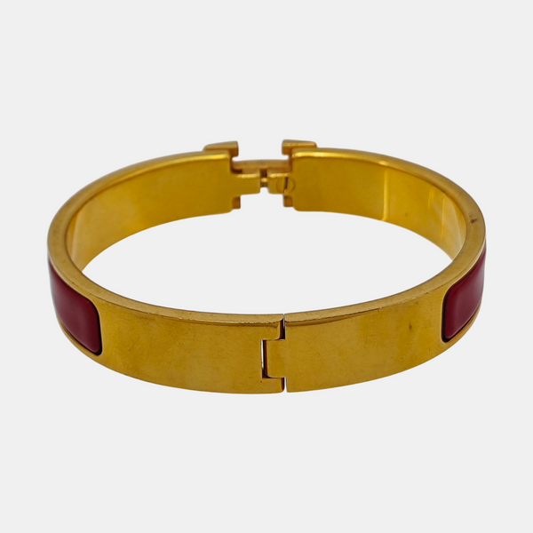 Clic H Metal Red Bangle