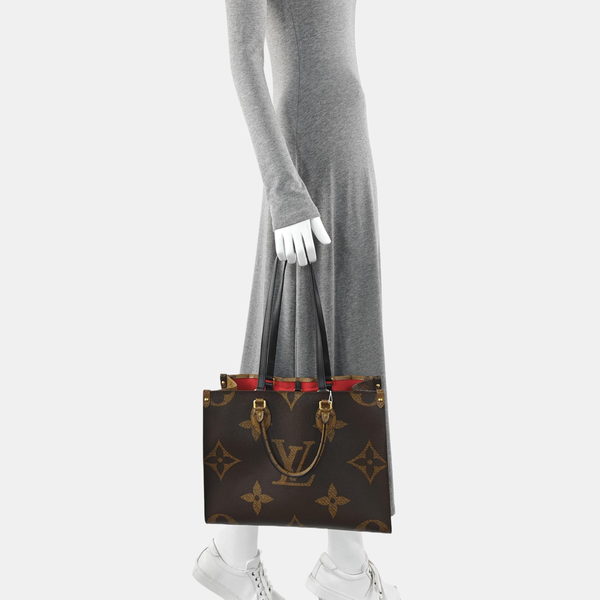 ONTHEGO MM Monogram Coated Canvas Brown