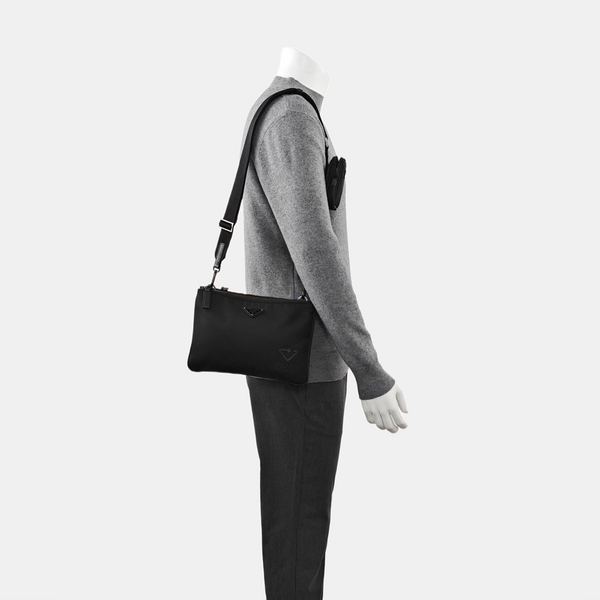 Nylon Shoulder Bag Black