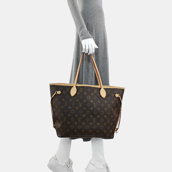 NEVERFULL MM Monogram Coated Canvas Brown