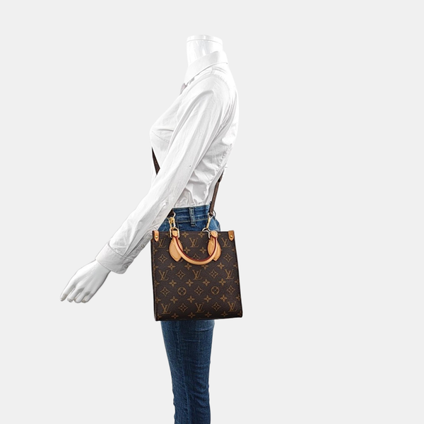 SAC PLAT BB Monogram Coated Canvas Brown