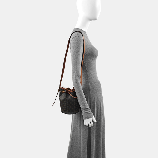 TRIOMPHE CANVAS Small Coated Canvas Brown