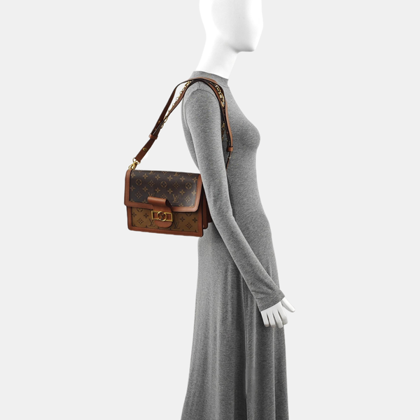 DAUPHINE MM Monogram Coated Canvas Brown