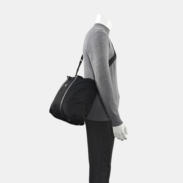 Nylon Shoulder Bag Black