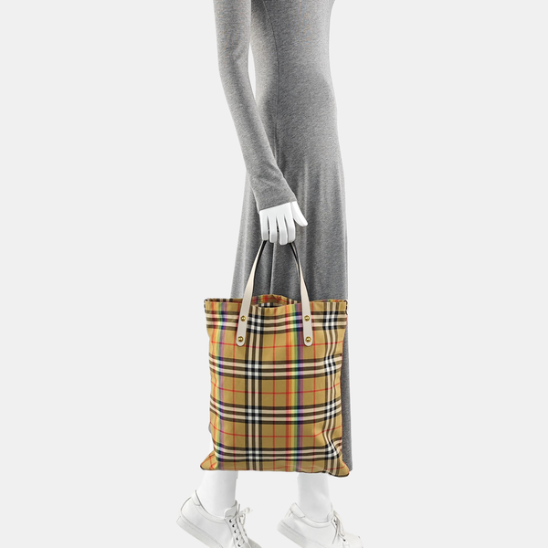 Nylon Tote Bag Beige