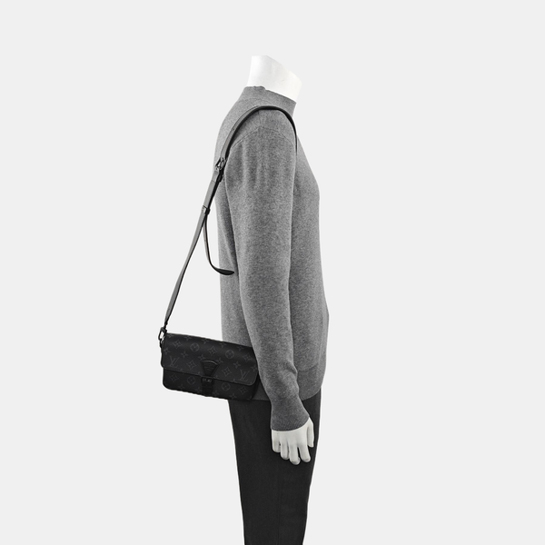 MONTSOURIS Mini Monogram Coated Canvas Black