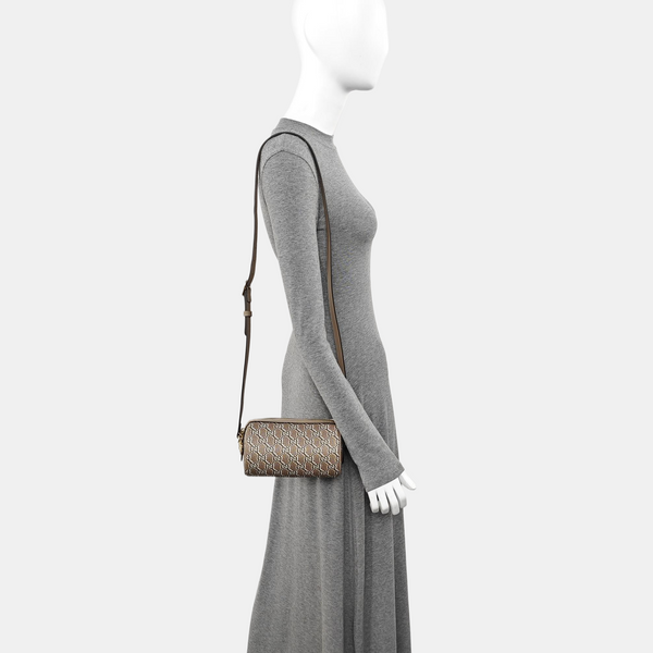 Monogram Coated Canvas Crossbody Bag Mini Brown