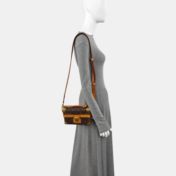 TRUNK Monogram Coated Canvas Brown