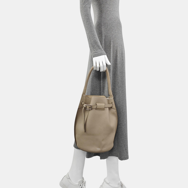 Authenticated pre-owned BIG BAG Calfskin Beige - Bucket Bag at Looply