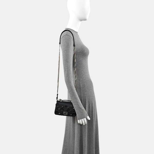 Calfskin Shoulder Bag Black