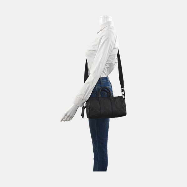 KEEPALL 25 Monogram Calfskin Black