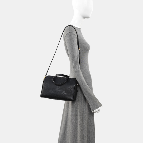 SPEEDY 25 Monogram Calfskin Black