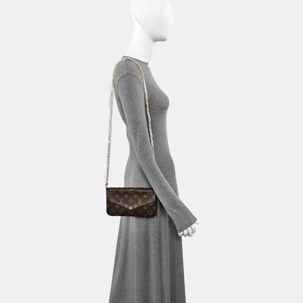 FÉLICIE Monogram Coated Canvas Brown