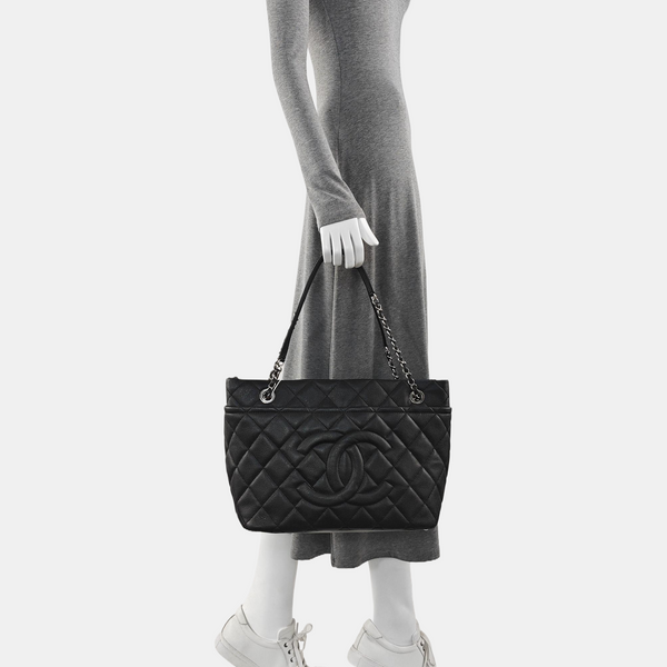 CC TIMELESS SOFT Quilted Grained Calfskin Black
