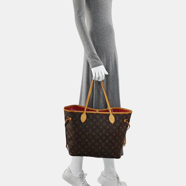 NEVERFULL MM Monogram Coated Canvas Brown