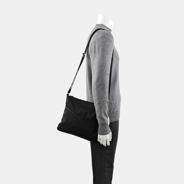Monogram Canvas Shoulder Bag Black