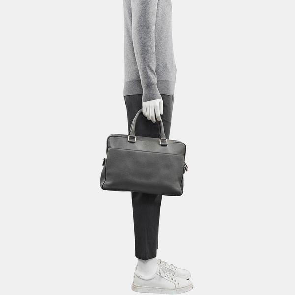 Calfskin Top Handle Bag Gray