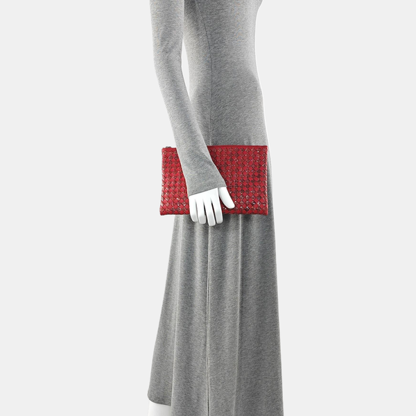 Calfskin Clutch Red
