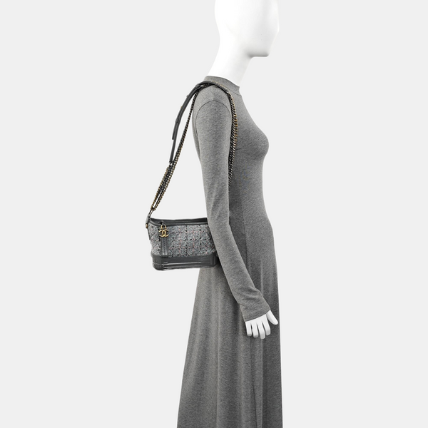 Authenticated pre-owned GABRIELLE Small Quilted Wool Grey - Shoulder Bag at Looply