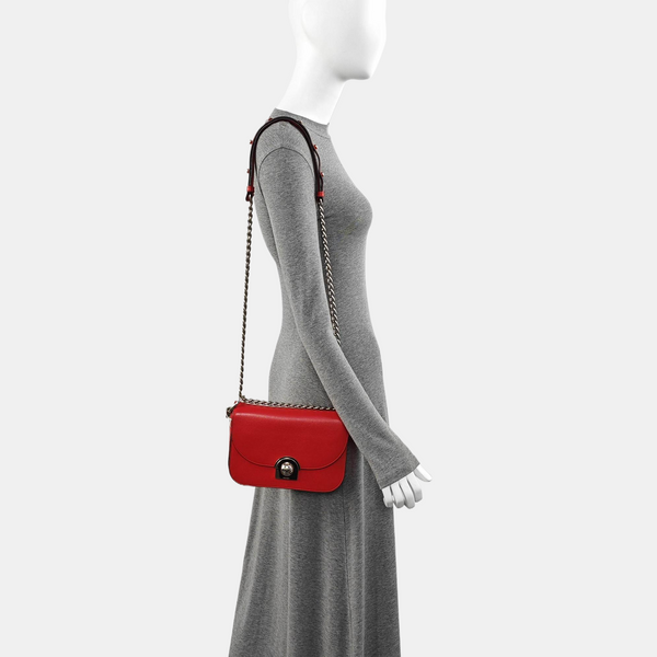 Calfskin Shoulder Bag Red