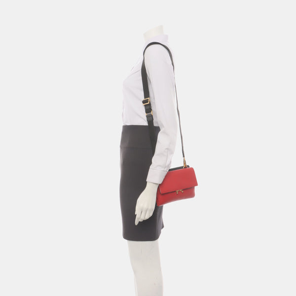 Calfskin Crossbody Bag Red