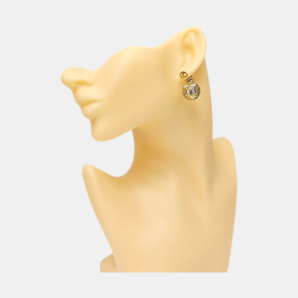 Clair D Lune Metal Gold Stud Earrings
