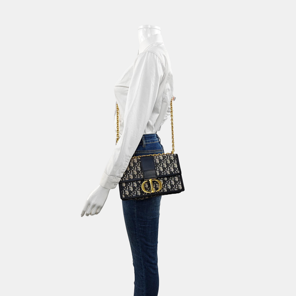 30 Montaigne Oblique Canvas Blue
