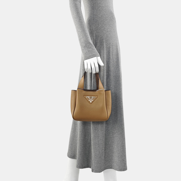 Calfskin Tote Bag Mini Brown