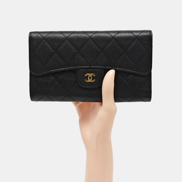 Quilted Grained Calfskin Black