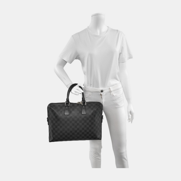 PORTE-DOCUMENTS Damier Graphite Coated Canvas Gray