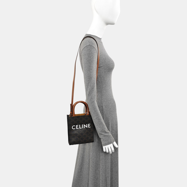 CABAS CELINE Mini Coated Canvas Brown
