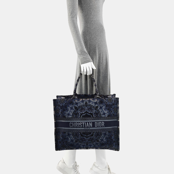 Book Tote Large Canvas Blue