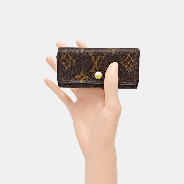 Monogram Coated Canvas Key Pouch Brown