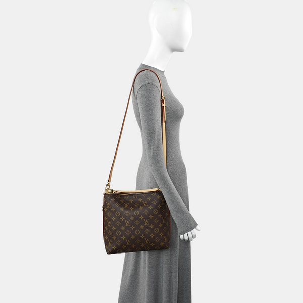 Monogram Coated Canvas Shoulder Bag Brown