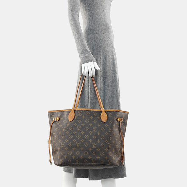NEVERFULL MM Monogram Coated Canvas Brown