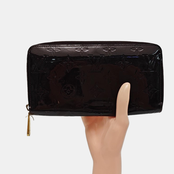 SARAH Monogram Patent Leather Red Wallet