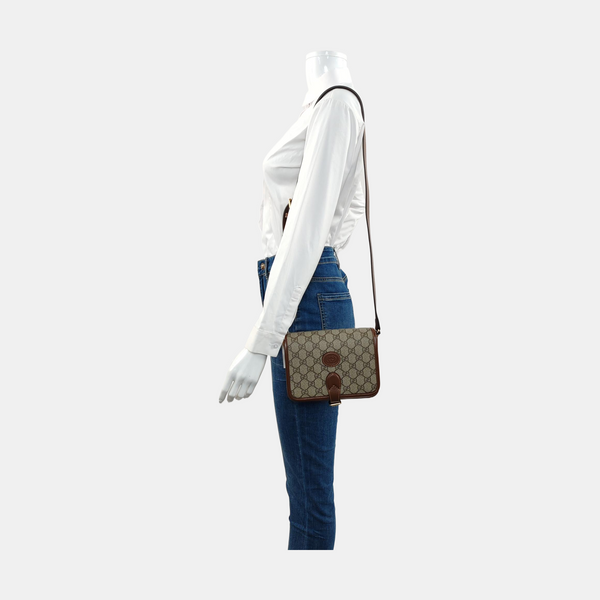 Retro Mini Monogram Coated Canvas Beige