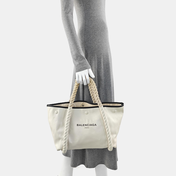 Calfskin Top Handle Bag White