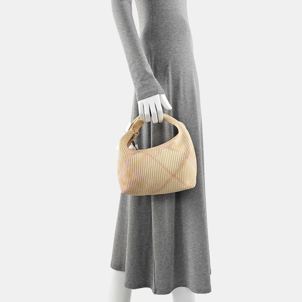 Fabric Top Handle Bag Mini Pink