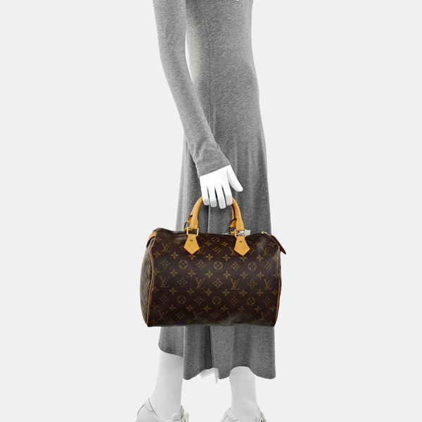 SPEEDY 30 Monogram Coated Canvas Brown