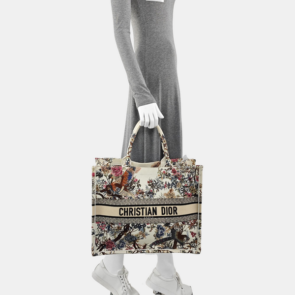 Book Tote Large Canvas Beige