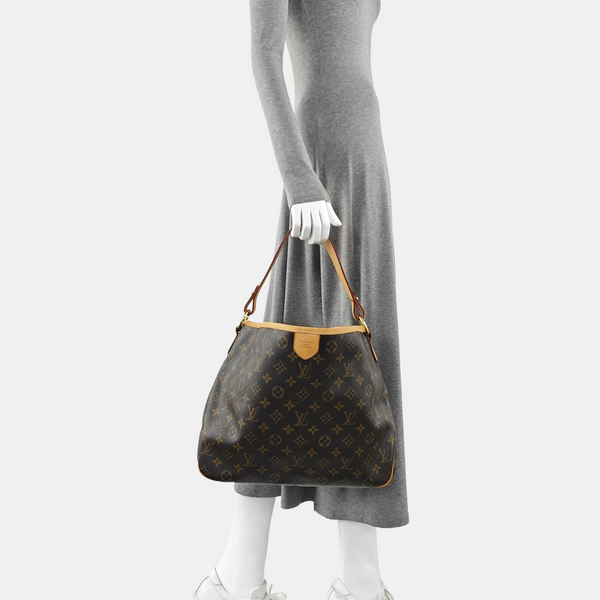 Monogram Coated Canvas Top Handle Bag Brown