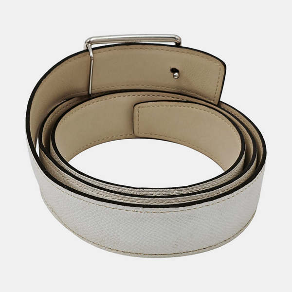 Leather Belt White