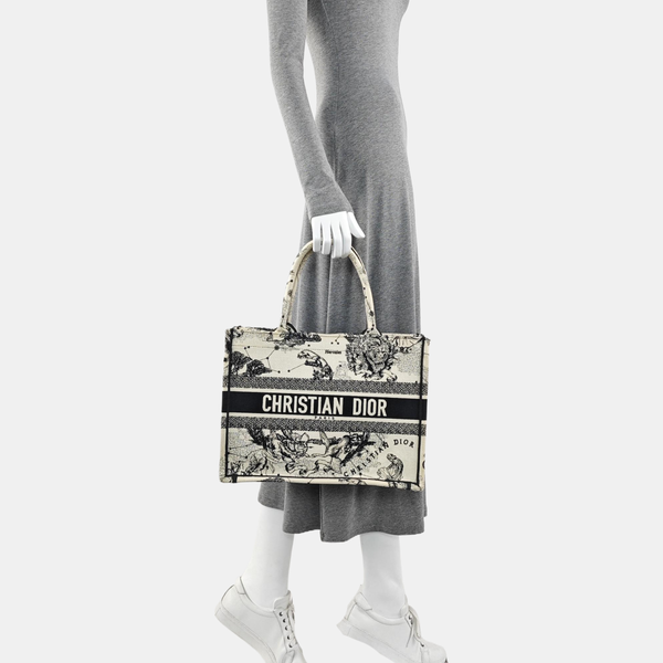 Book Tote Medium Canvas White