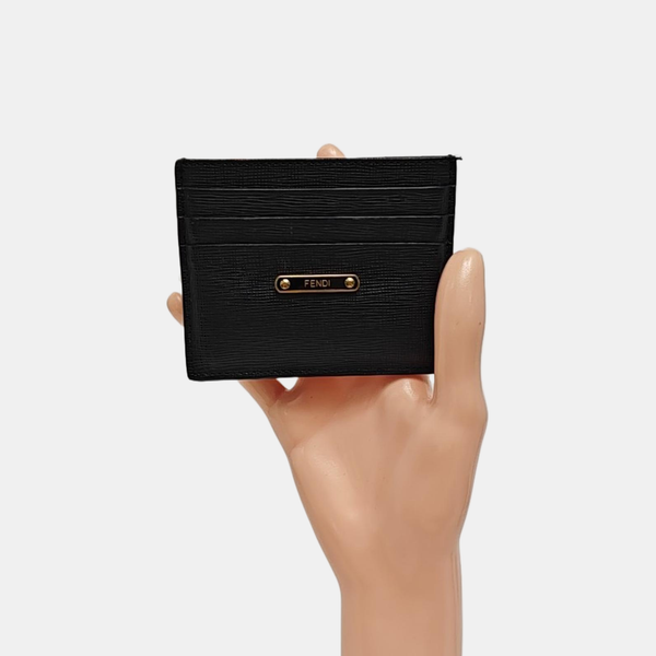 Monster Calfskin Black Card Holder