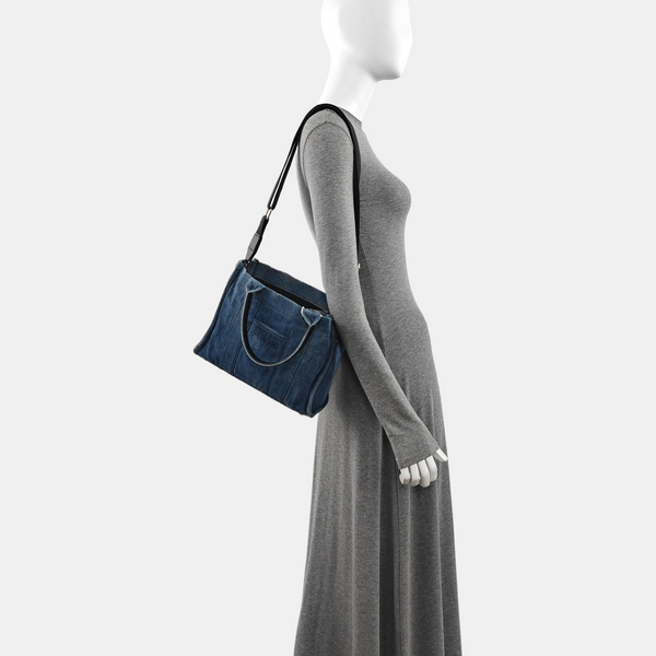 Denim Top Handle Bag Blue