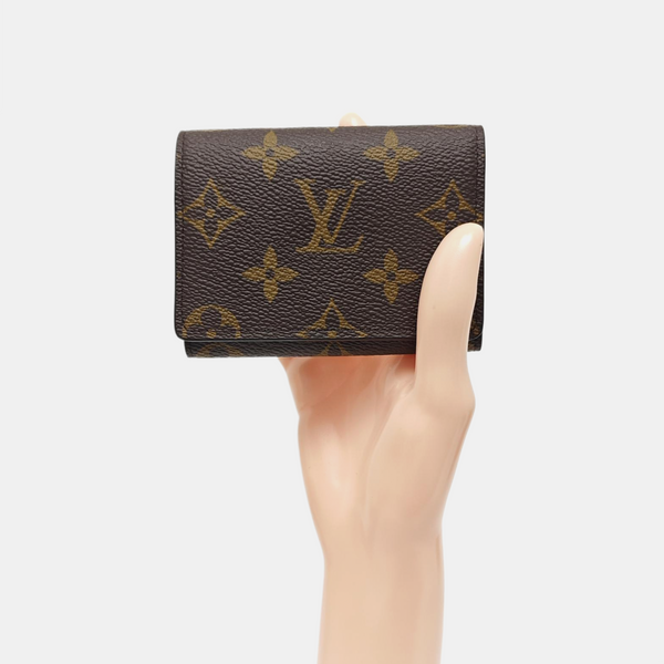 ENVELOPPE Monogram Coated Canvas Brown Card Holder