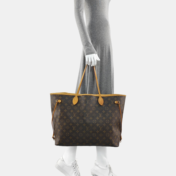 NEVERFULL GM Monogram Coated Canvas Brown