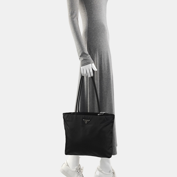 Nylon Tote Bag Black