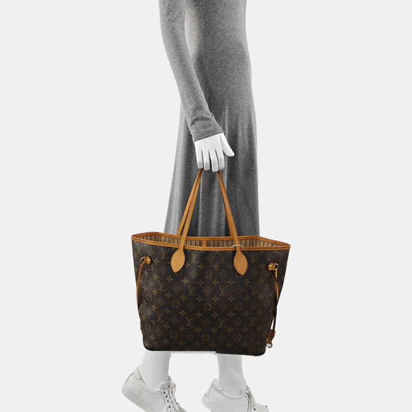 NEVERFULL MM Monogram Coated Canvas Brown
